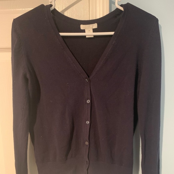 H&M Navy blue button-up cardigan - Picture 2 of 5
